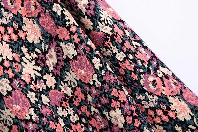 Flower Jacquard Knit Cardigan...