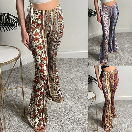 Women's Printed Slightly Flared Leggings