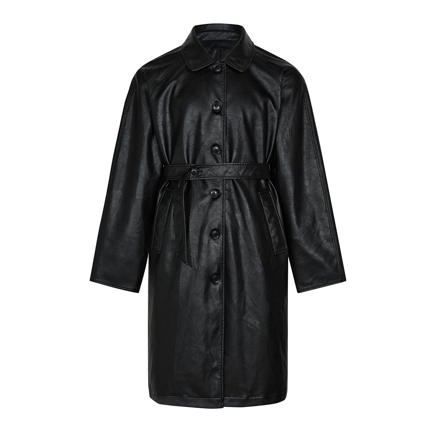 Leather Mid-Length Coat M and W...