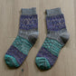 Thick thread color matching ethnic style male socks