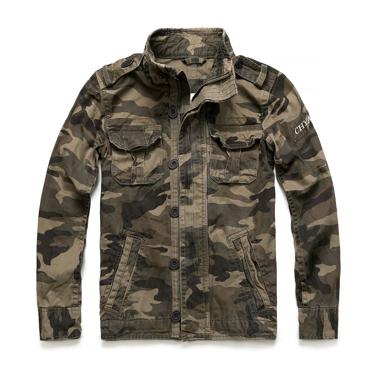 Denim Slim Cut Camo Jacket...