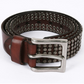 New Five-row Small Rivet White Pin Buckle Leather Belt