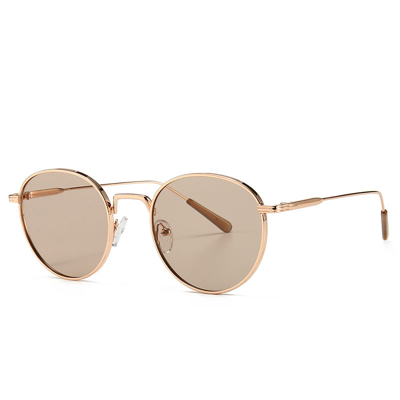 Metal round sunglasses modern retro Europe and America