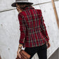 Long-sleeved slim-breasted plaid small blazer