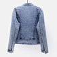 Retro-style Long-sleeved Jacket Slim-fit Stand-collar Top