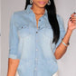 Nostalgic Retro Long-Sleeved Denim Shirt...