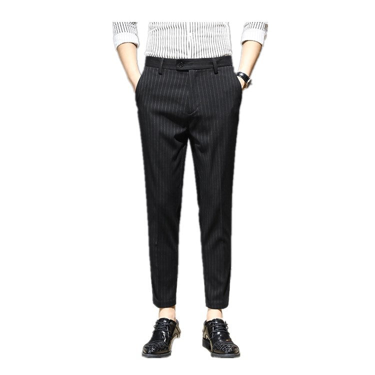 Striped Slim Trousers For Men...