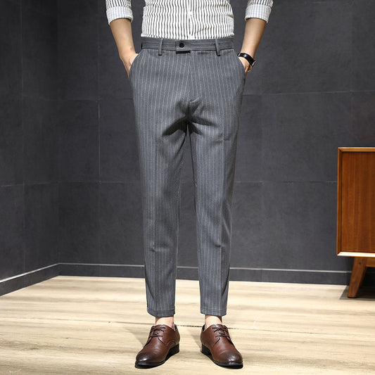 Striped Slim Trousers For Men...