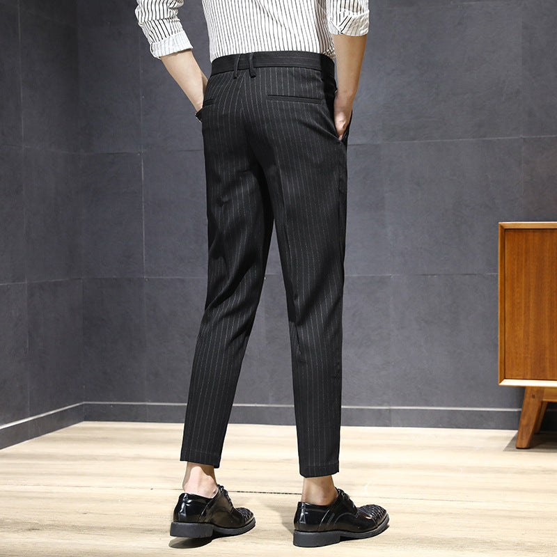 Striped Slim Trousers For Men...