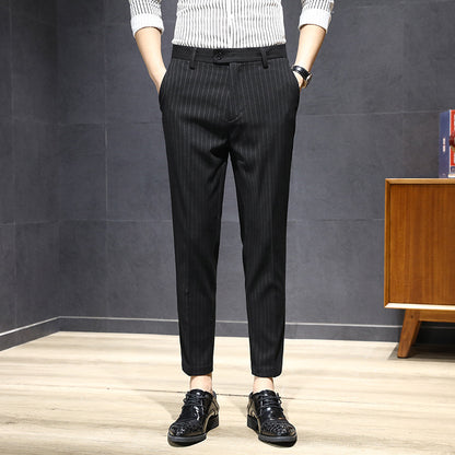 Striped Slim Trousers For Men...