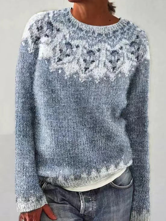 Pattern Pullover Sweater...