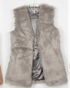 Faux Fox Women Vest...