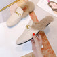 Flat-bottomed Rabbit Fur Baotou Half Slippers