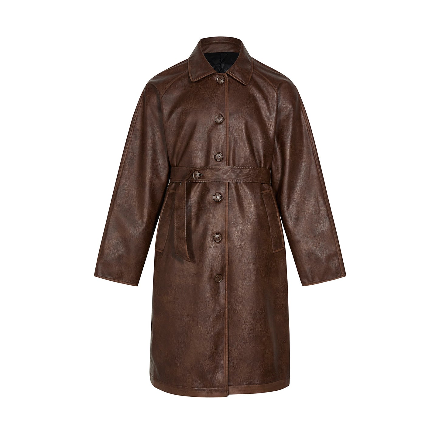 Leather Mid-Length Coat M and W...