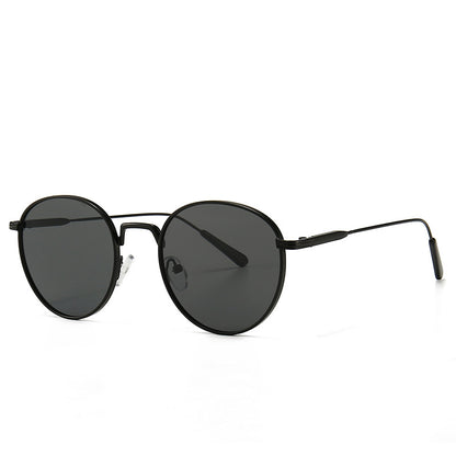 Metal round sunglasses modern retro Europe and America