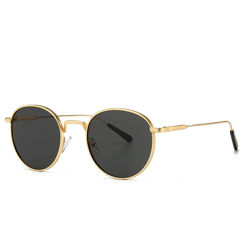 Metal round sunglasses modern retro Europe and America