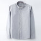 Four Seasons Oxford Pure Color Long Sleeve Casual Men's Shirt