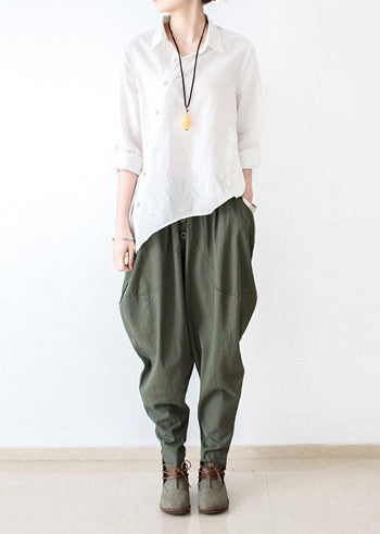 Linen Pants, Women Harem Pants