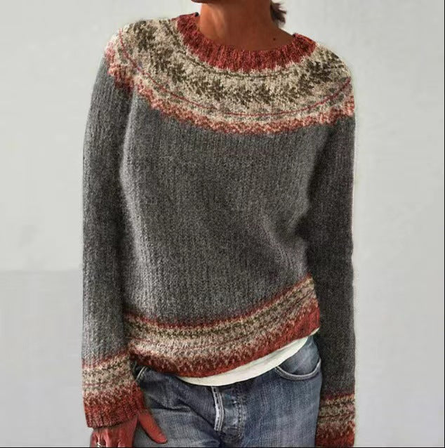 Pattern Pullover Sweater...