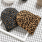 Fashion winter leopard print woolen knit hat pullover