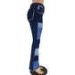 Patchwork Flare Jeans...