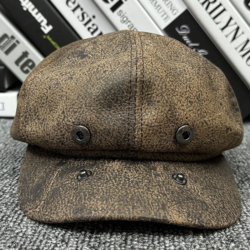 Leather Duck Tongue Painter & Baseball Cap...