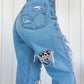 Denim Cut Leopard Print...