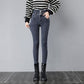 Skinny Minnie High Waist Fleece-Lined Denim...