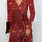 Elegant Sexy Sequined V-neck Dress...