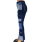 Patchwork Flare Jeans...