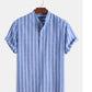 Striped Linen Men's Shirt...