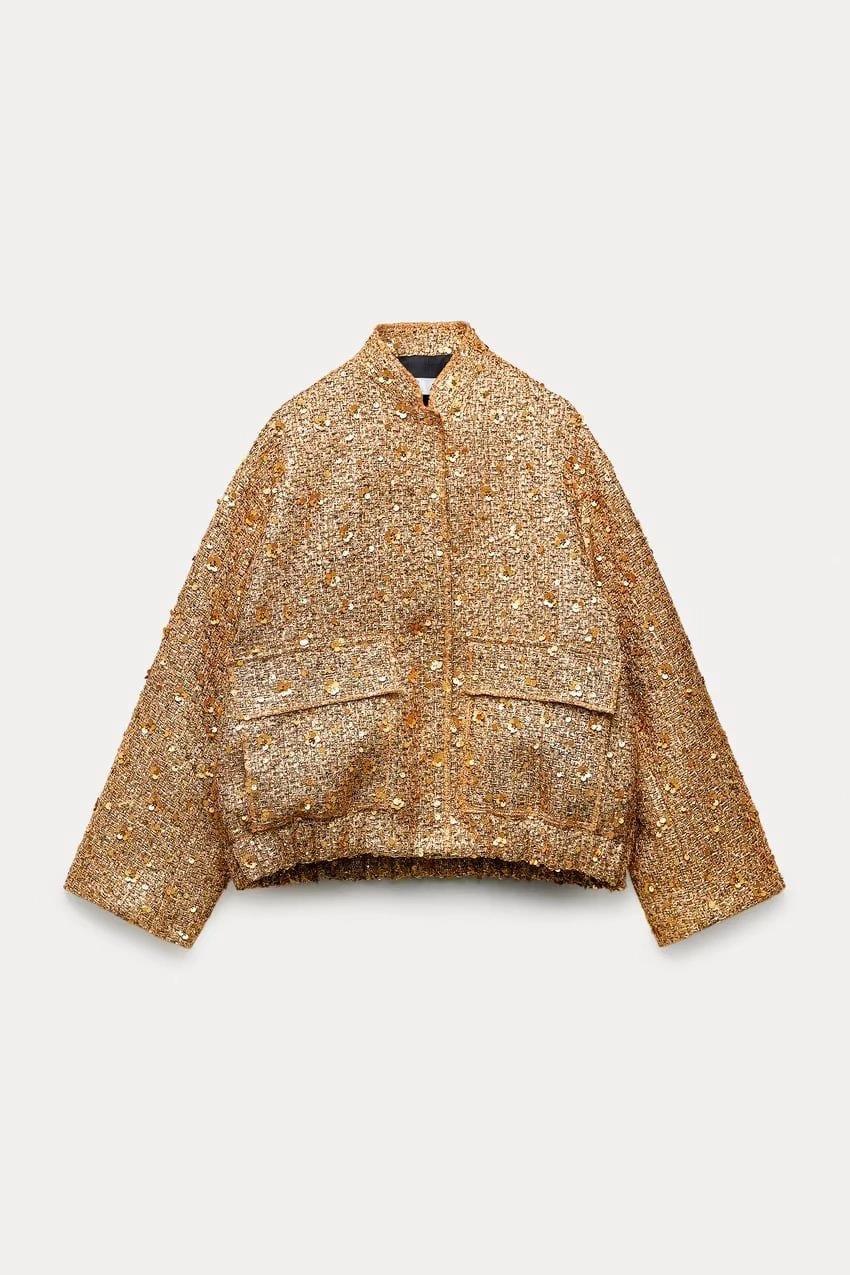 Gold Button Bead Dec Coat...