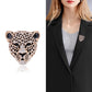 Vintage Fashion Rhinestone Leopard Head Alloy Brooch