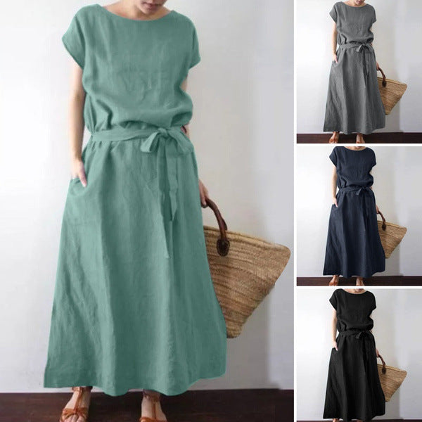 Bohemian Linen Long Dress...