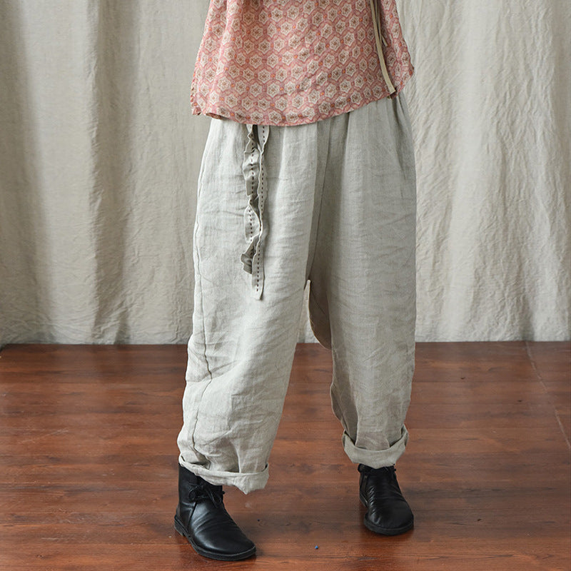 Casual Loose Cut Linen Pants...