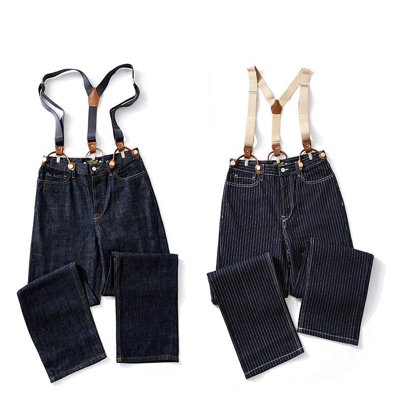 Wide-Leg Railroad Suspenders / Overalls...