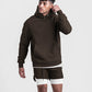 Men's Sports Loose Solid Color Plus Fleece Hooded Sweater,,,