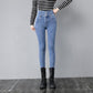 Skinny Minnie High Waist Fleece-Lined Denim...