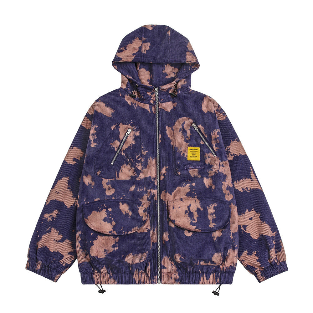 Loose Casual Tie-dye Hooded Jacket Men...