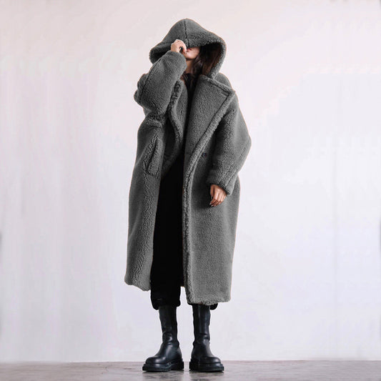 Midi Casual Faux Fur Coat...