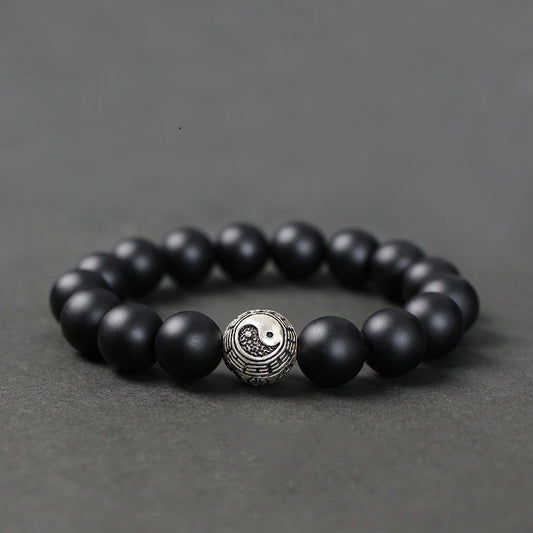 Black Agate Beaded Bracelet...