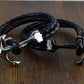 Anchor Bracelet Woven Leather Rope...